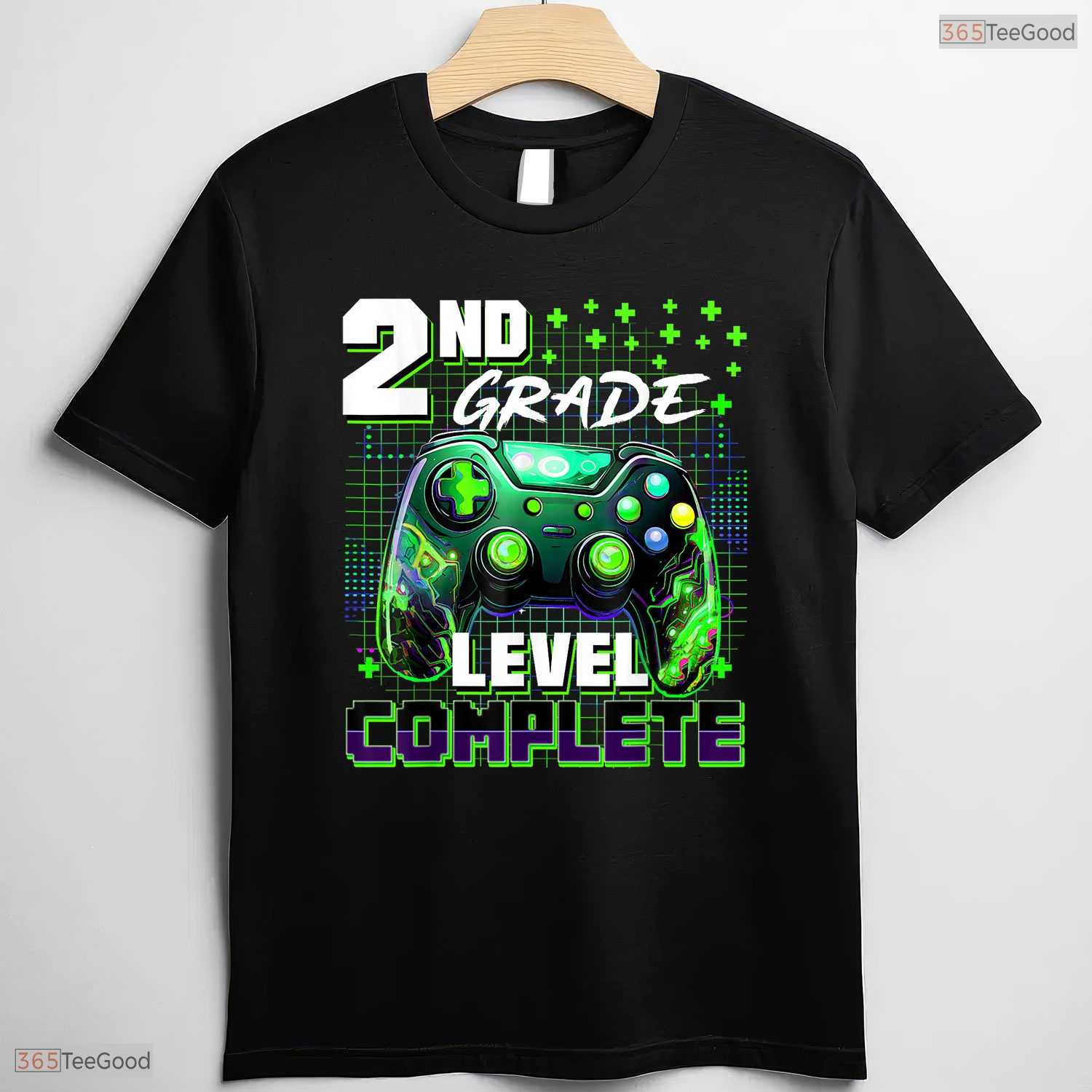 Gamer Controller Second 2nd Grade Level Complete Graduation Boys T-Shirt