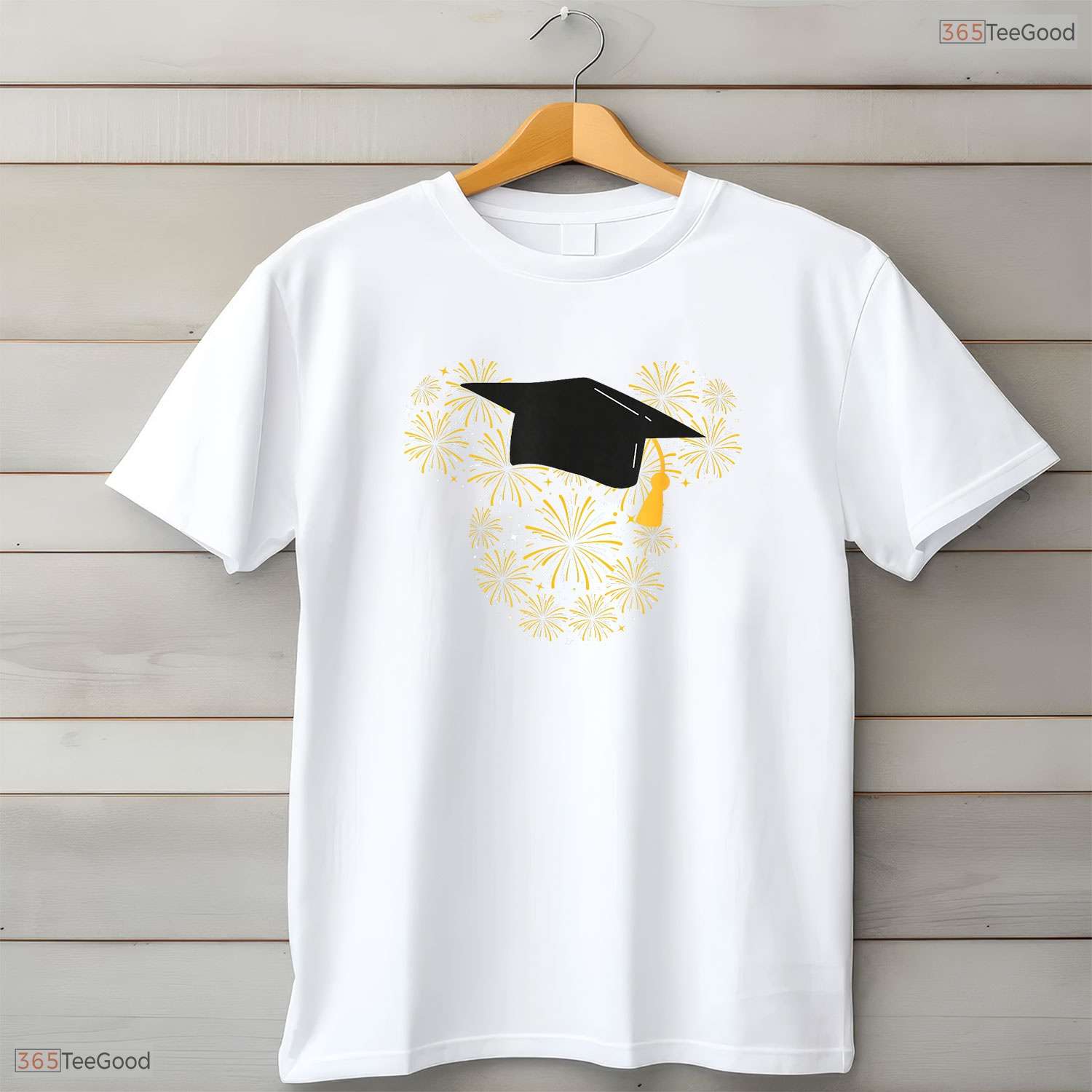 Magical Fireworks Graduated Theme Class Of 2026 Senior Celebration T-Shirt