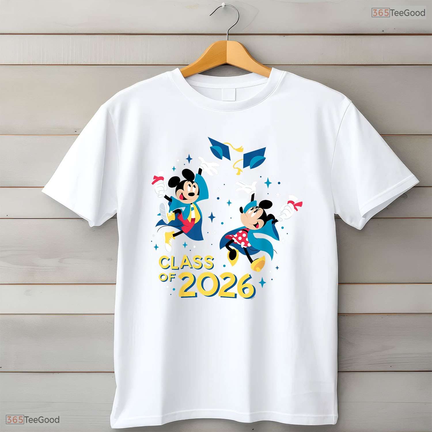 Cute Cartoon Mouse Couple Graduation Class Of 2026 New Grad Party T-Shirt