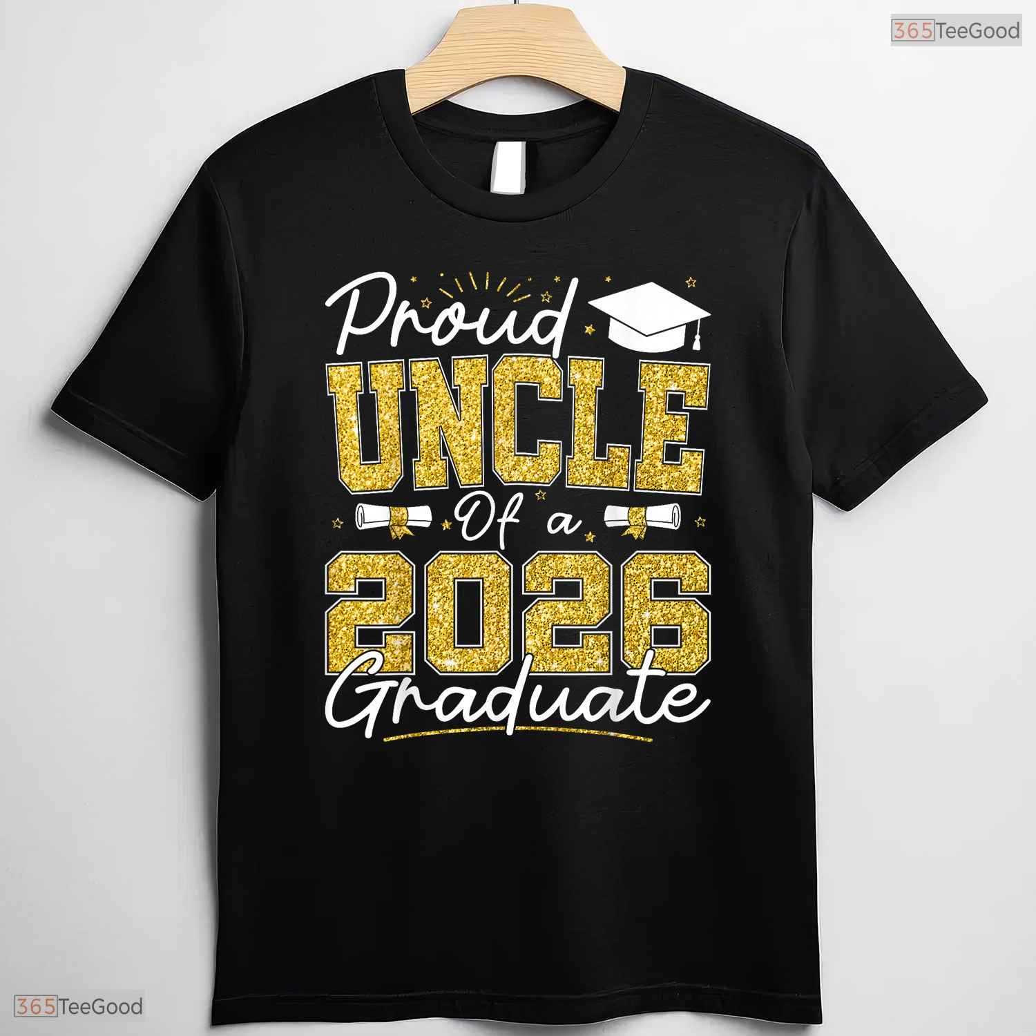 Supportive Proud Uncle Of A 2026 Graduate Senior 2026 Grad Family T-Shirt