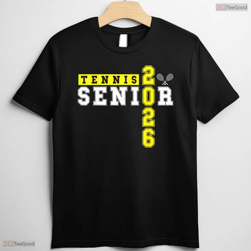 Athletic Tennis Senior Night Tennis Senior 2026 Graduation Day Party T-Shirt