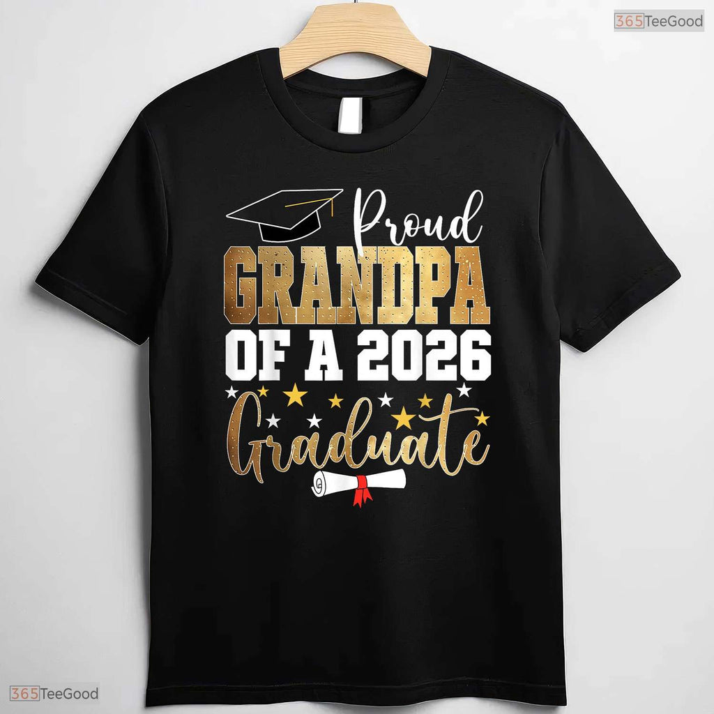 Loving Proud Grandpa Of A 2026 Graduate Grandpa Graduation Ceremony T-Shirt