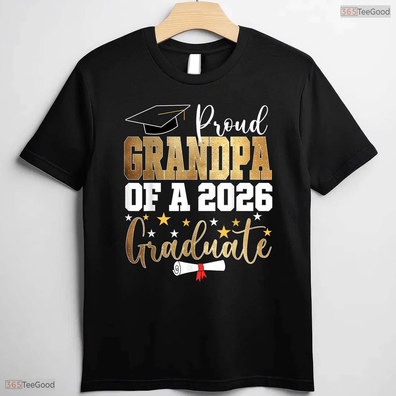 Loving Proud Grandpa Of A 2026 Graduate Grandpa Graduation Ceremony T-Shirt