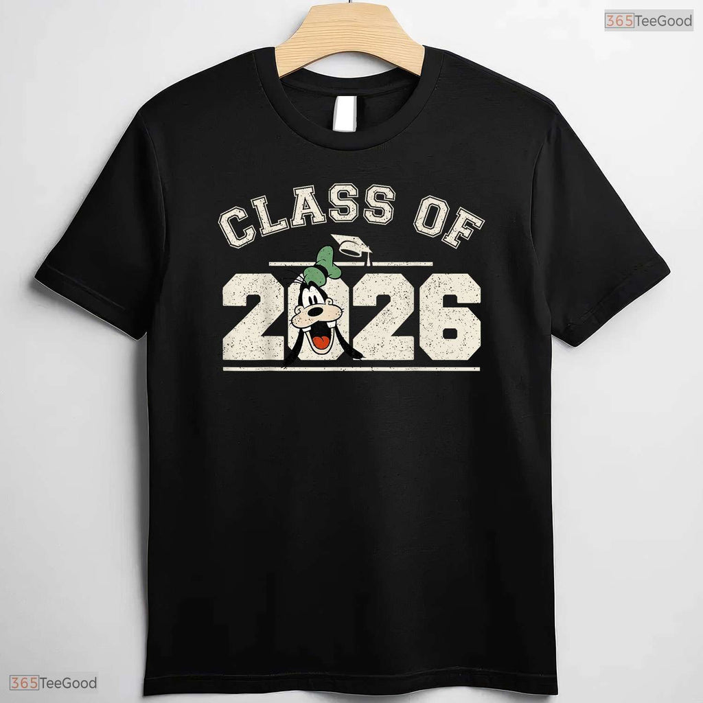 Classic Cartoon Dog Friends Graduation Class Of 2026 Senior Party T-Shirt
