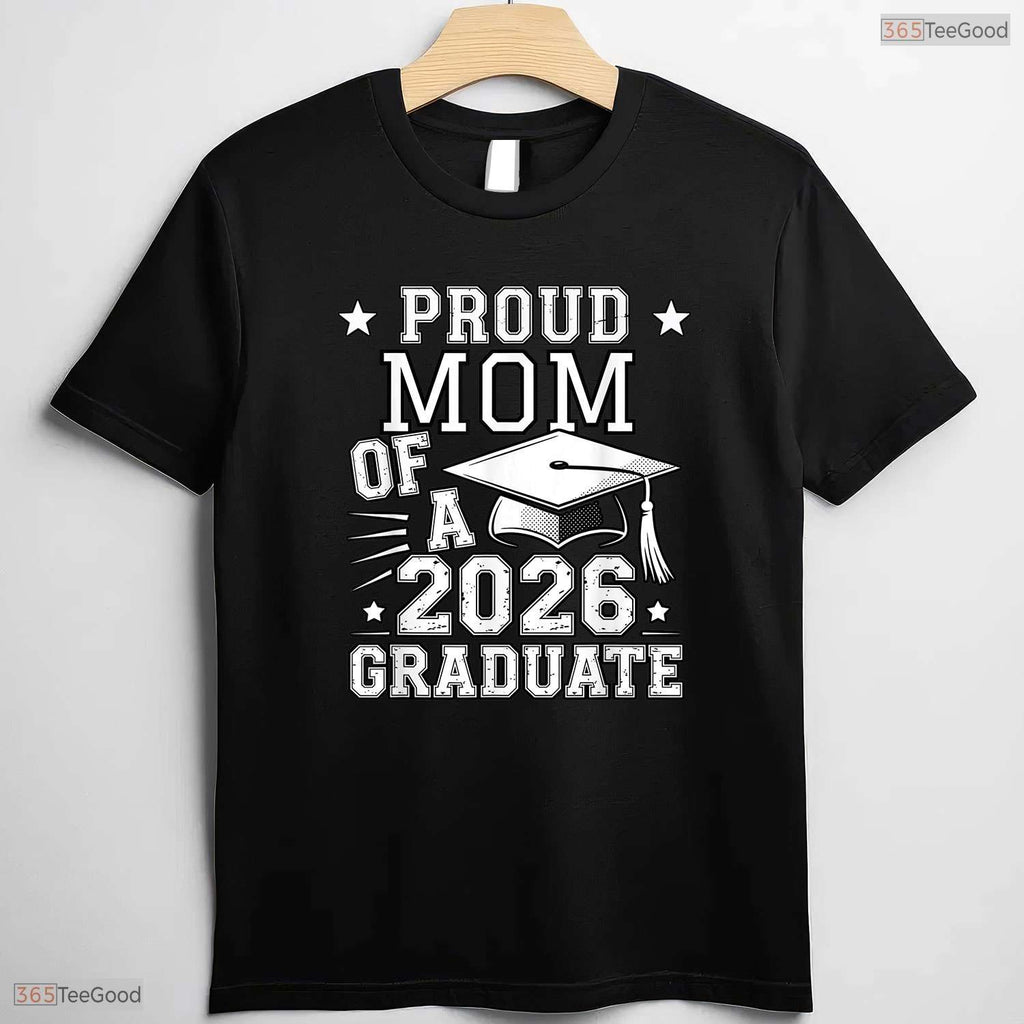 Cute Proud Mom 2026 Graduate High School Graduation Family Matching T-Shirt