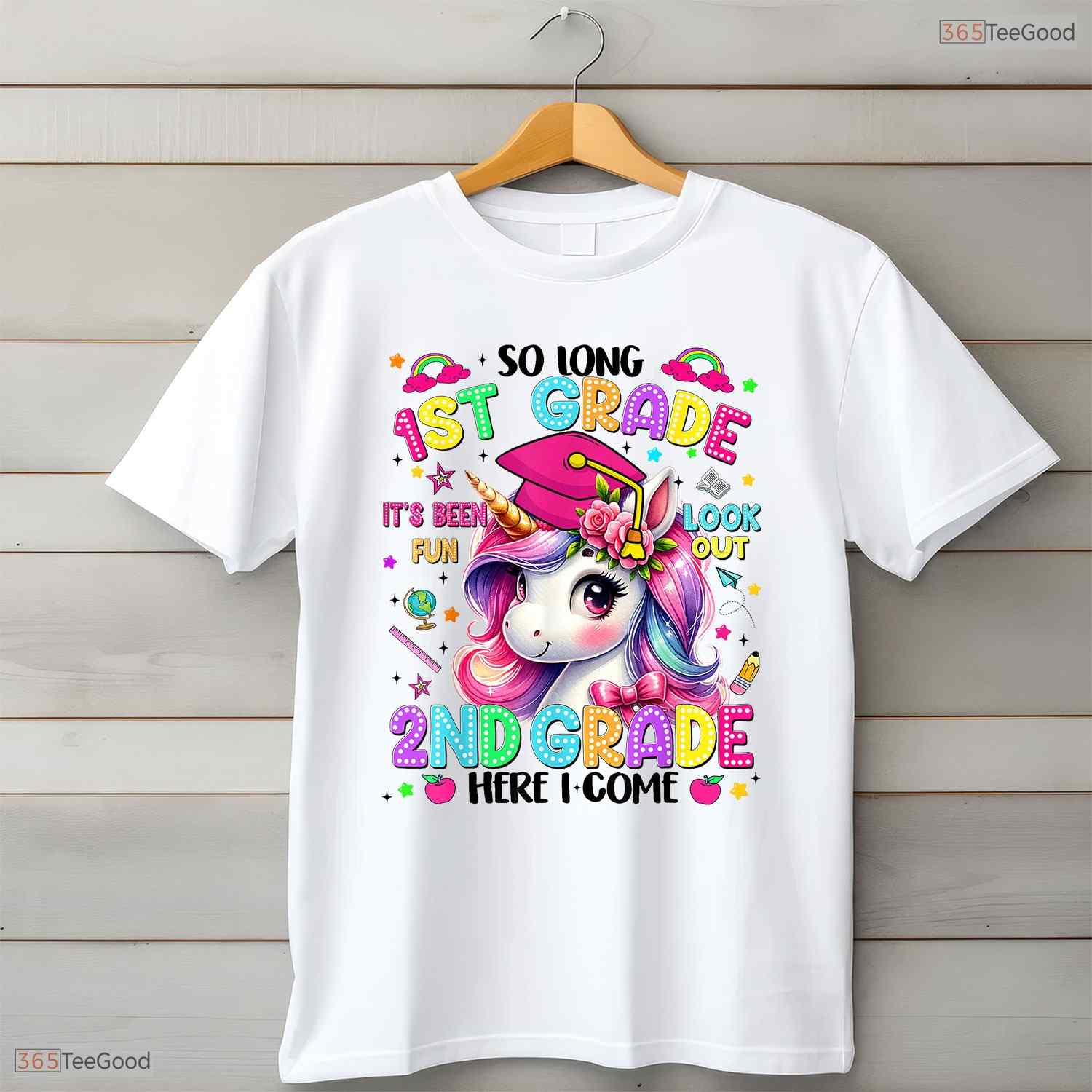 Cute So Long 1st Grade 2nd Grade Here I Come Girls Graduation Celebration T-Shirt