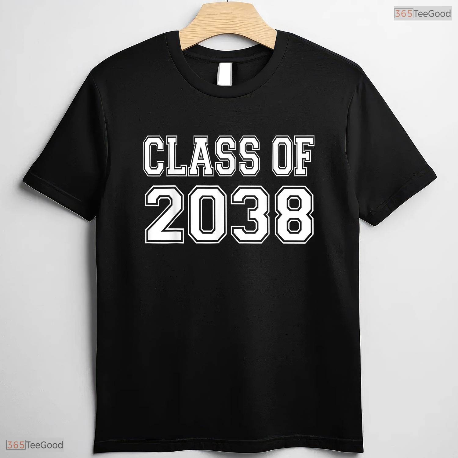 Awesome Class Of 2038 Grow With Me Handprint Photo Graduation Kids T-Shirt
