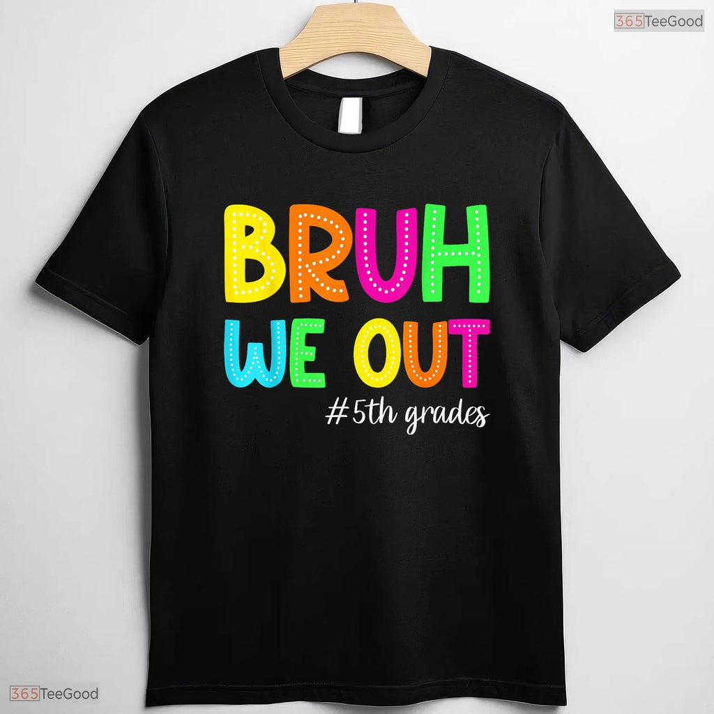 Retro Bruh We Out 5th Graders Fifth Grade Graduation Class Of 2026 T-Shirt