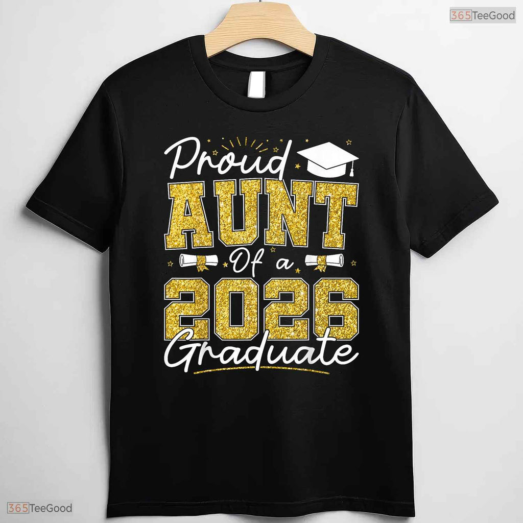 Awesome Proud Aunt Of A 2026 Graduate Senior 2026 Grad Family Party T-Shirt
