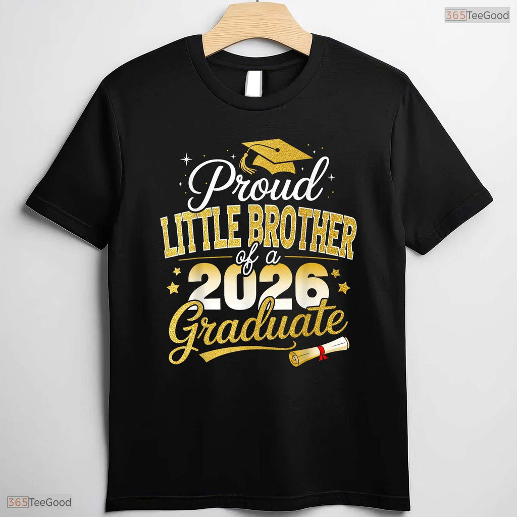 Awesome Proud Little Brother Class Of 2026 Graduate Graduation Family T-Shirt