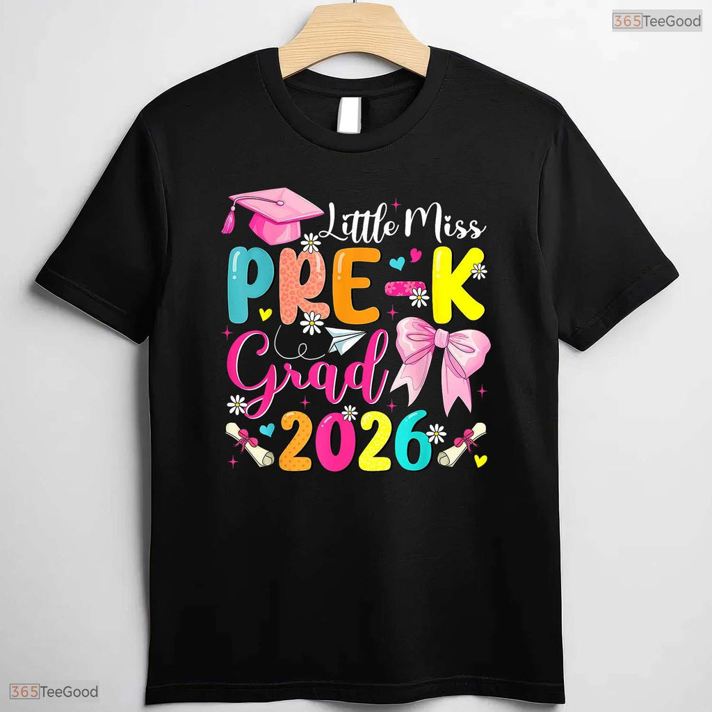 Adorable Little Miss Pre-K Grad 2026 Preschool Graduation Girls T-Shirt