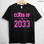 Cute Class Of 2033 Future Graduate Pink Girls School Graduation T-Shirt