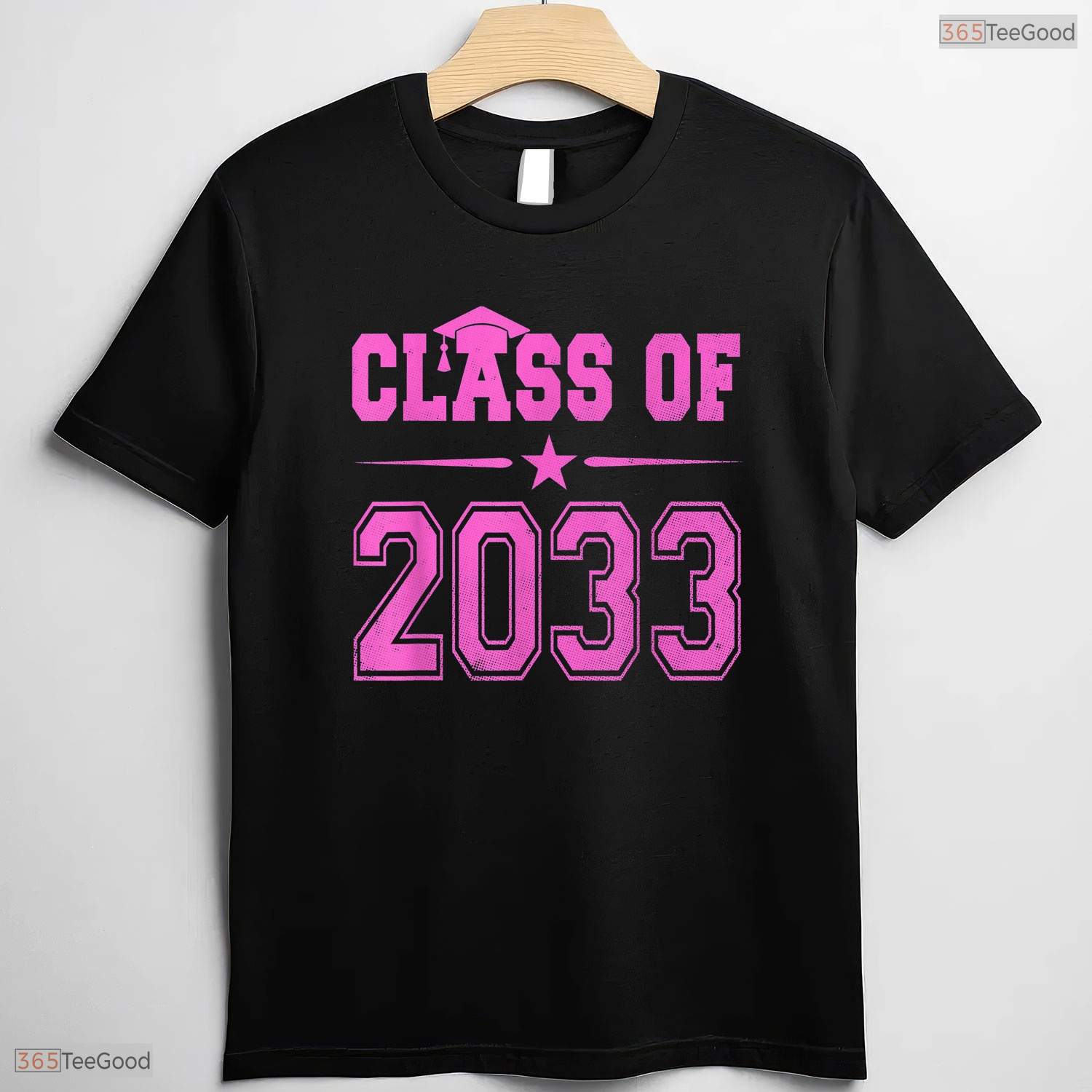 Cute Class Of 2033 Future Graduate Pink Girls School Graduation T-Shirt