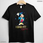 Cute Cartoon Mouse I Did It Graduation Cap And Gown Celebration T-Shirt