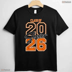 Trendy Class Of 2026 Senior Graduation Orange Vibes Retro Aesthetic T-Shirt