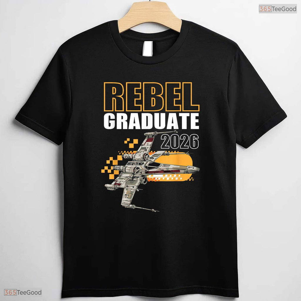 Cosmic Galaxy Space Fighter Rebel Graduate 2026 Science Fiction Party T-Shirt