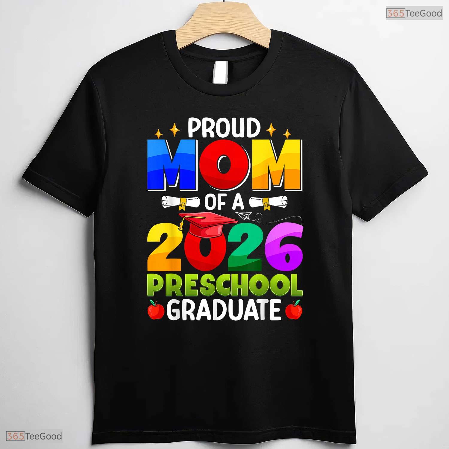 Loving Proud Mom Of A 2026 Preschool Graduate Early Education Celebration T-Shirt