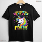 Magical Cute Unicorn Kindergarten Graduation First Grade Ready Girls Party T-Shirt