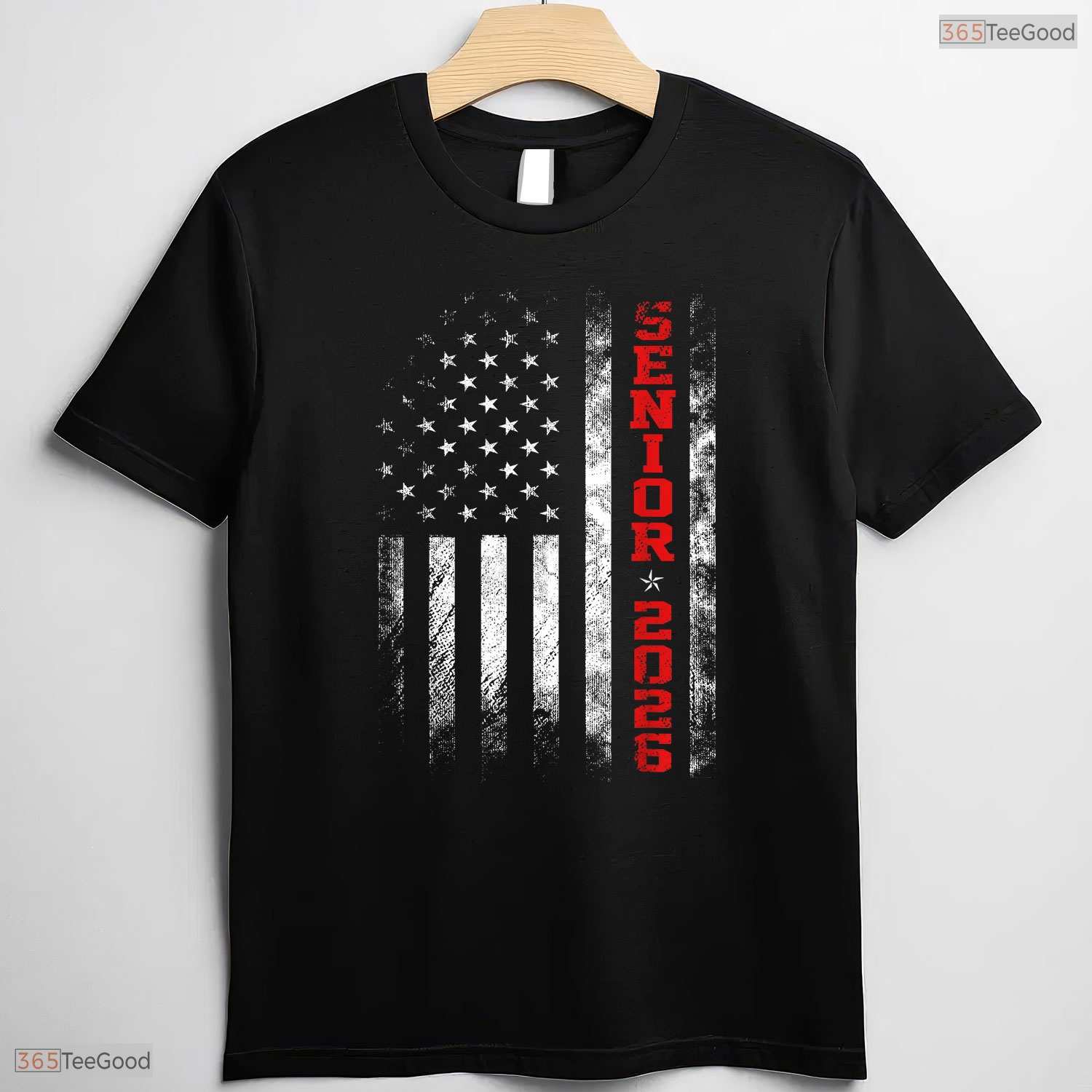 Patriotic Senior Year 2026 American Flag USA Graduation Class Of 2026 T-Shirt