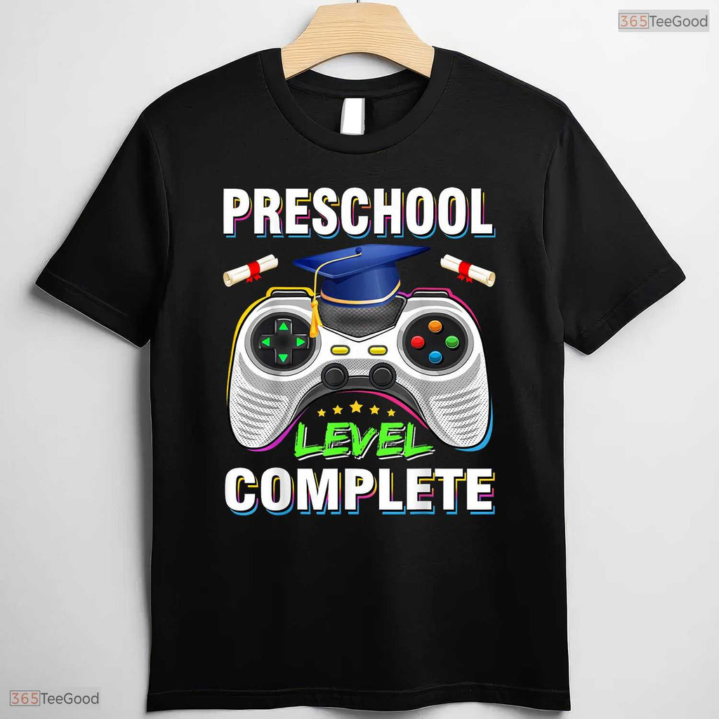 Video Gamer Preschool Level Complete Class Of 2026 Pre-K Graduation Boys T-Shirt