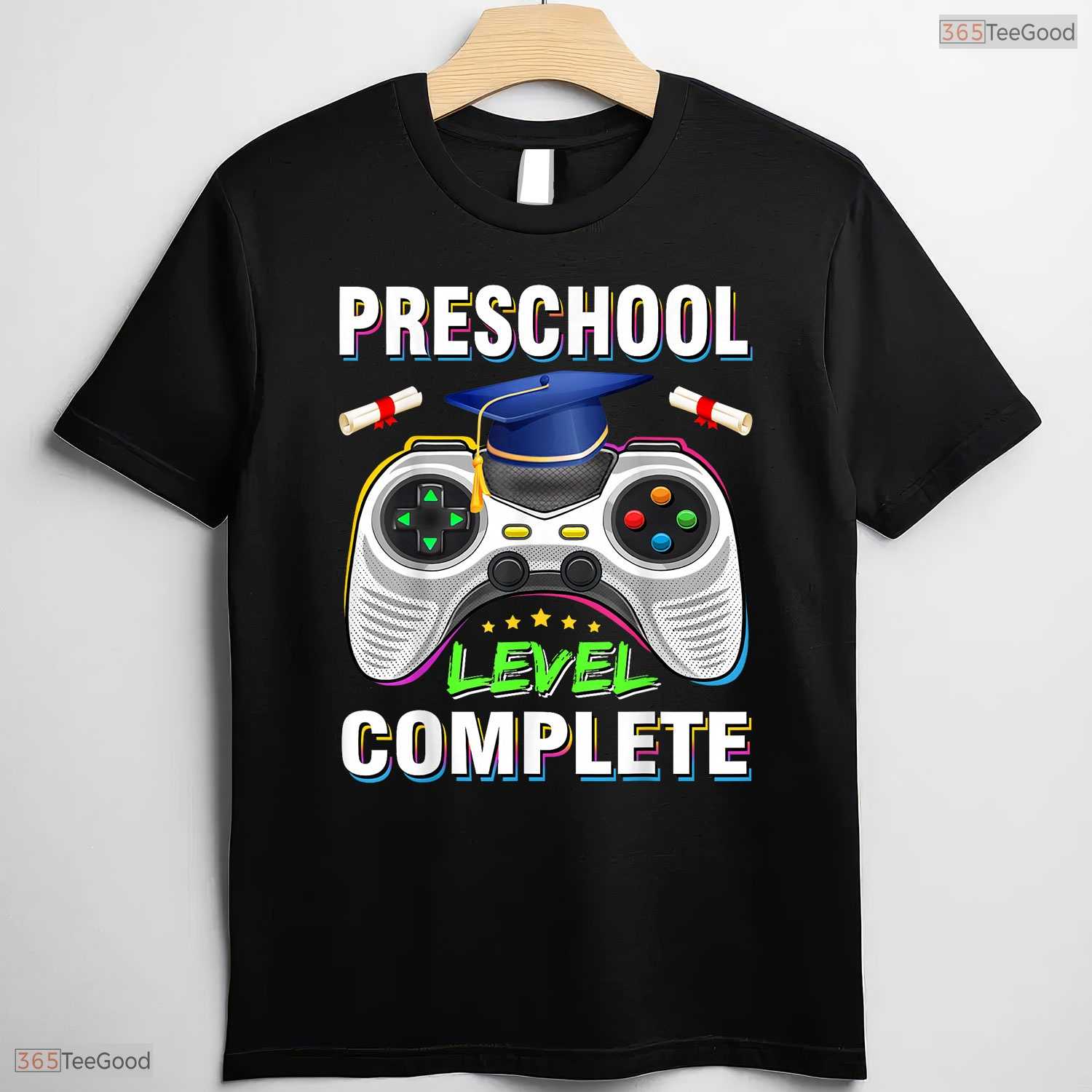 Video Gamer Preschool Level Complete Class Of 2026 Pre-K Graduation Boys T-Shirt