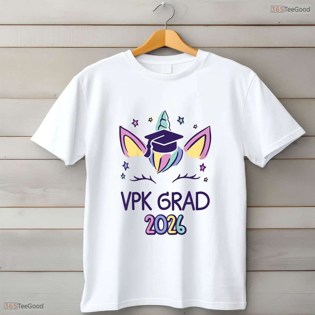 Cute Kids VPK Graduation Magical Unicorn VPK Grad Girl 2026 Celebration T-Shirt