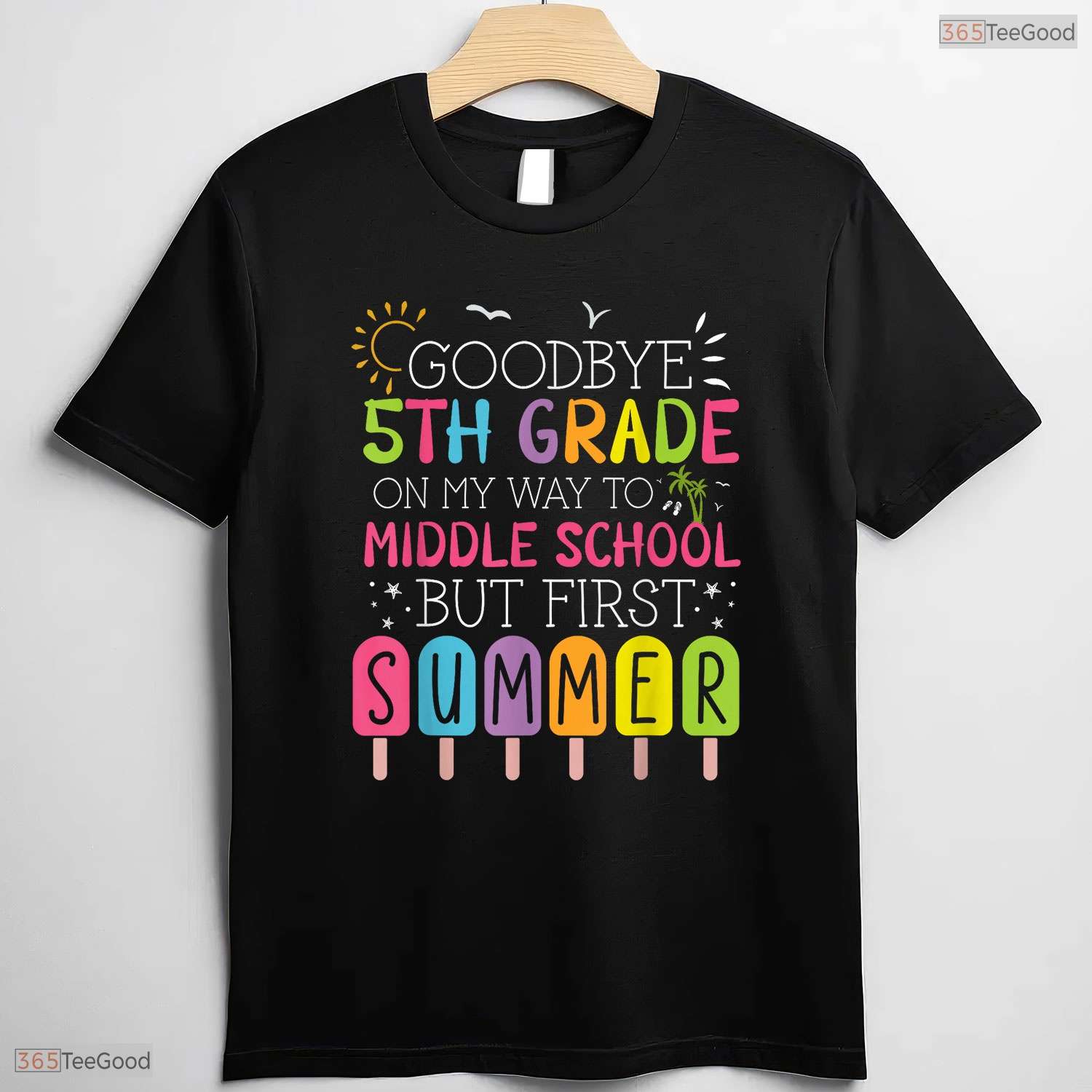 Awesome Goodbye 5th Grade Graduation To Middle School First Summer Break T-Shirt