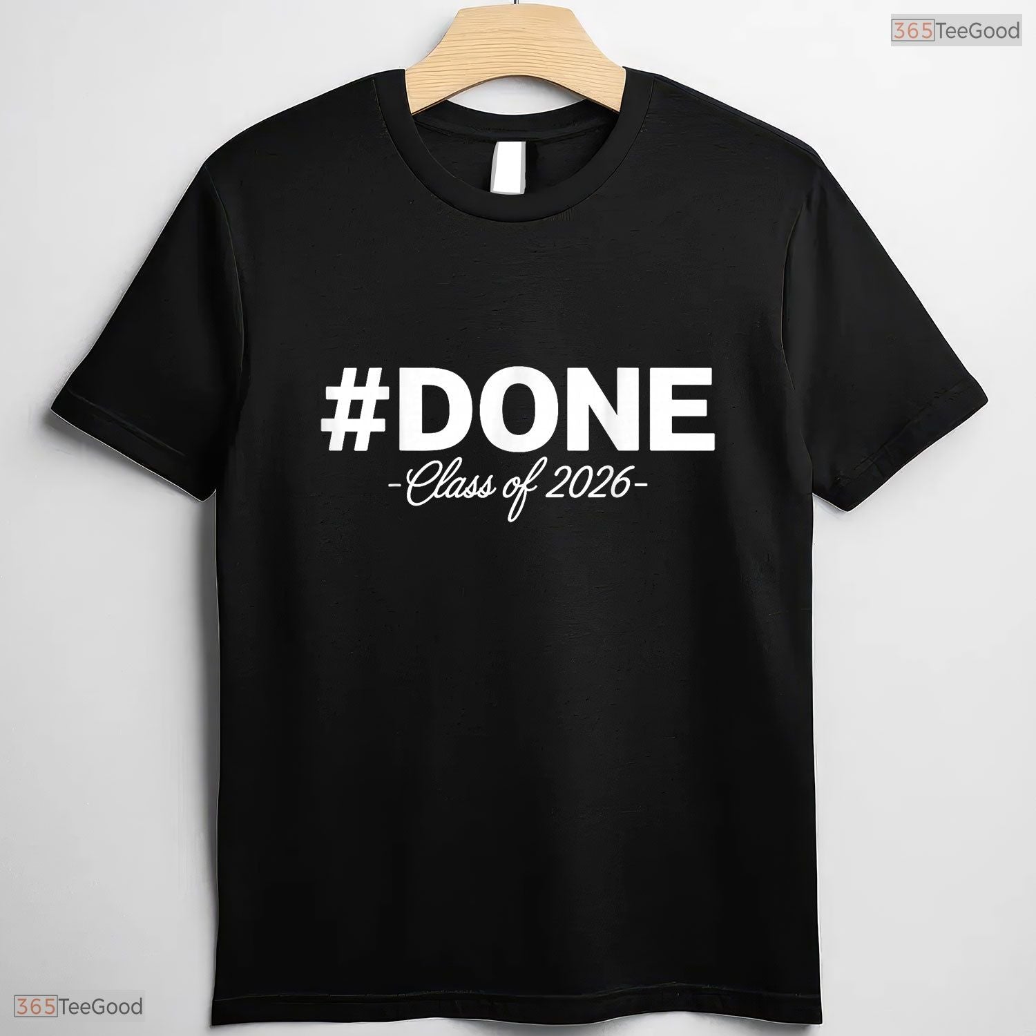 Minimalist Done Class Of 2026 Graduation Senior Party Celebration Apparel T-Shirt