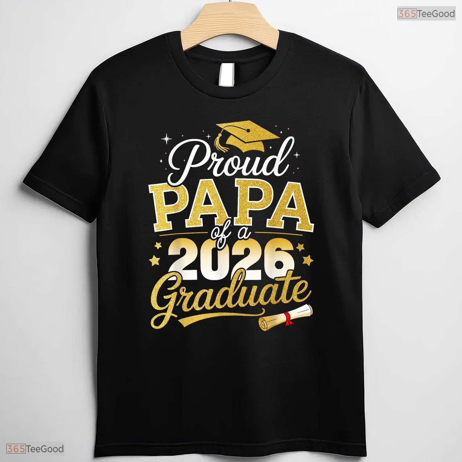 Supportive Proud Papa Of A Class Of 2026 Graduate Senior Graduation Event T-Shirt