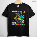 Cute Goodbye Pre-K Hello Kindergarten Dinosaur Graduation Boys Celebration T-Shirt