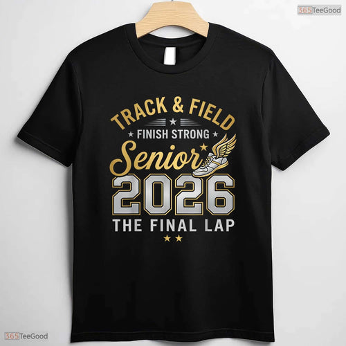 Athletic Senior 2026 Track And Field Final Lap Grad Gift Sports Celebration T-Shirt