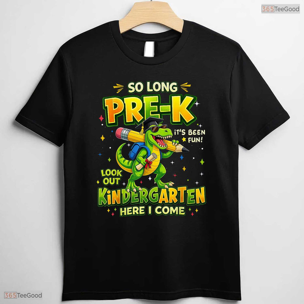 Fun Preschool Graduation Dinosaur Boys Pre-K Graduate Early Education Party T-Shirt