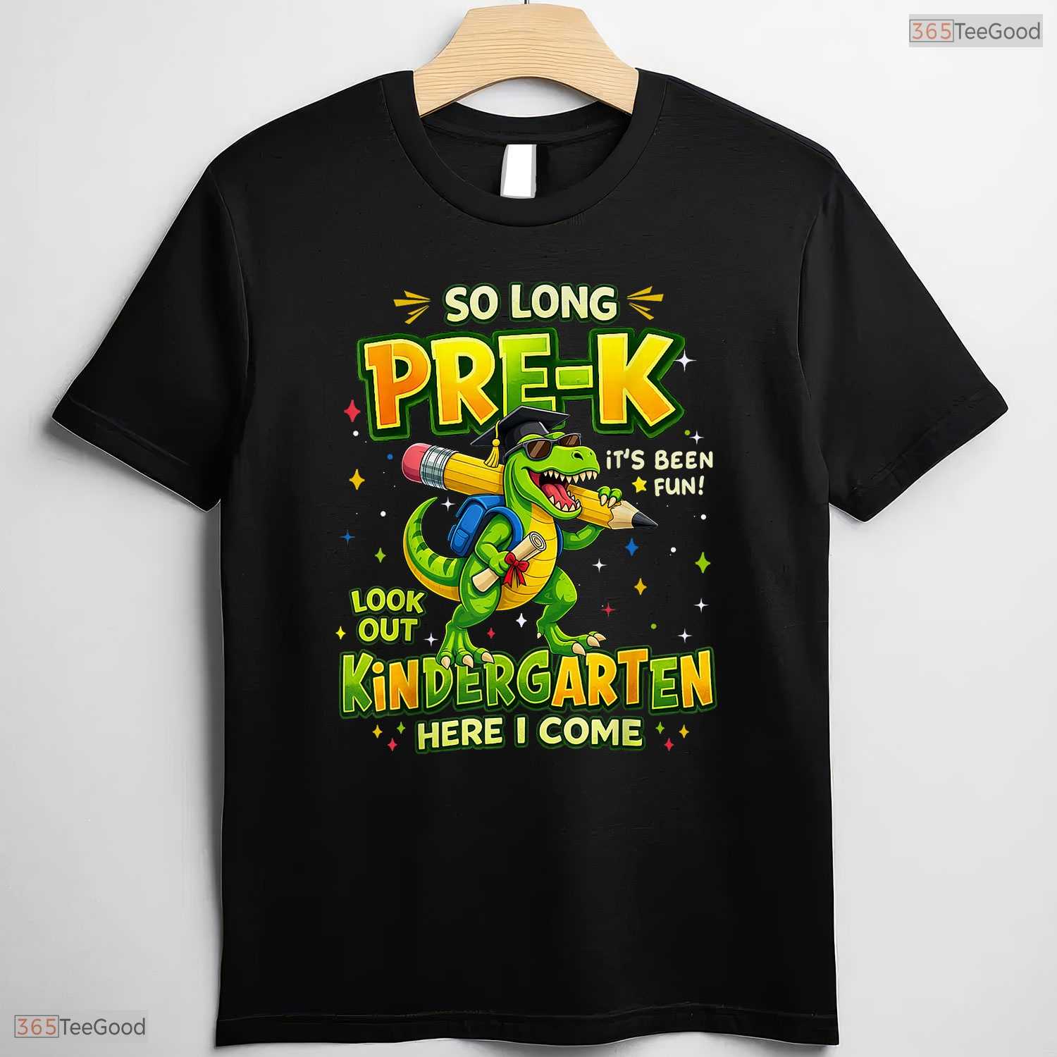 Fun Preschool Graduation Dinosaur Boys Pre-K Graduate Early Education Party T-Shirt