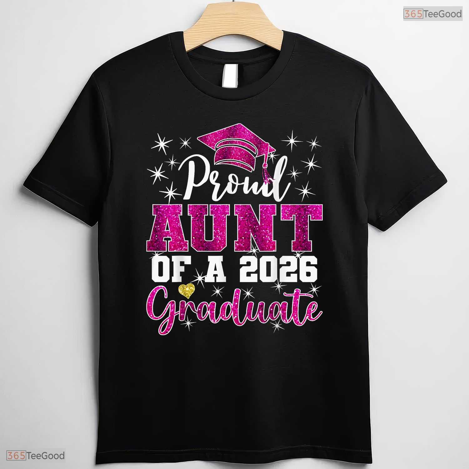Awesome Super Proud Aunt Of 2026 Graduate Senior Graduation Family Party T-Shirt