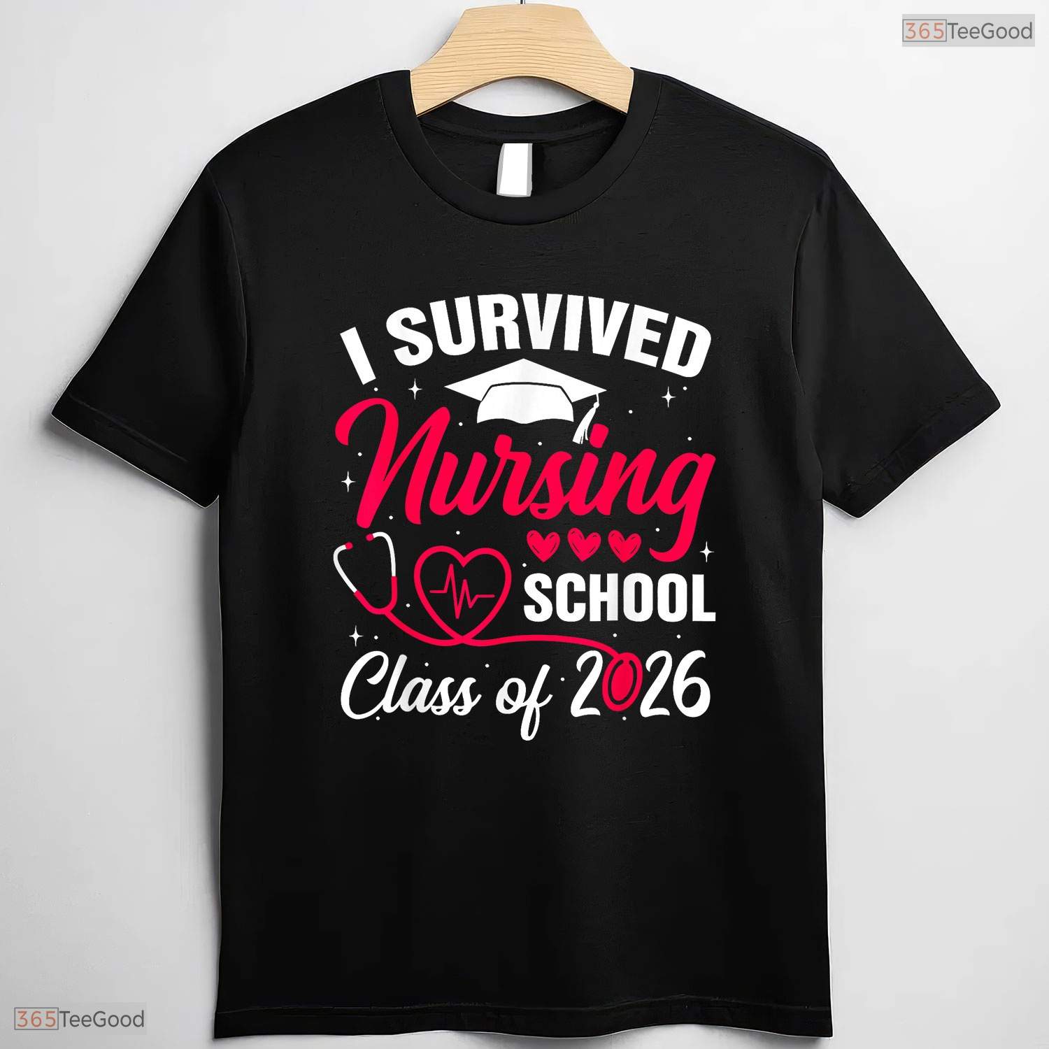Funny I Survived Nursing School Class Of 2026 Nurse School Grad RN Party T-Shirt