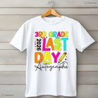 Interactive 2026 Last Day Of School Autograph 3rd Grade Graduation Kids T-Shirt