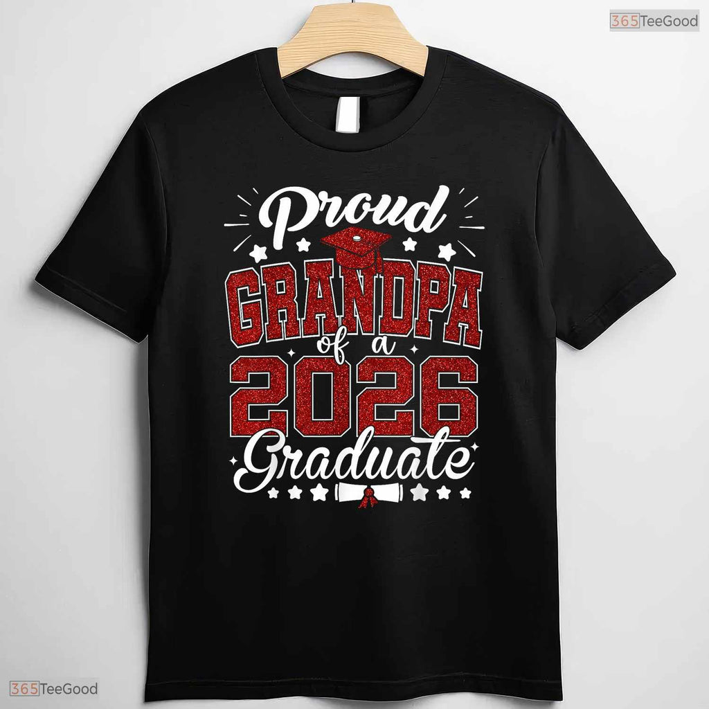 Blessed Proud Grandpa Of A 2026 Graduate Senior 2026 Graduation Ceremony T-Shirt
