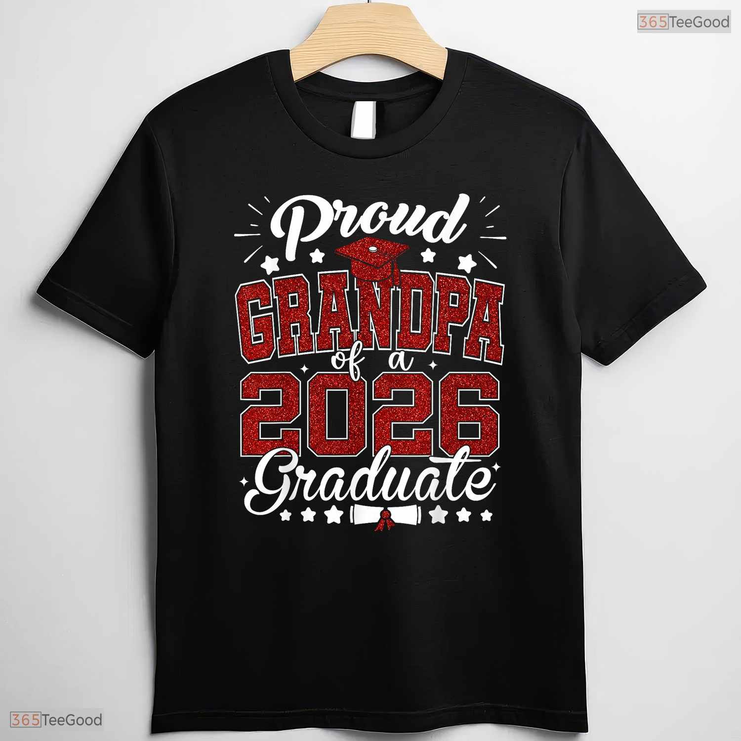 Blessed Proud Grandpa Of A 2026 Graduate Senior 2026 Graduation Ceremony T-Shirt