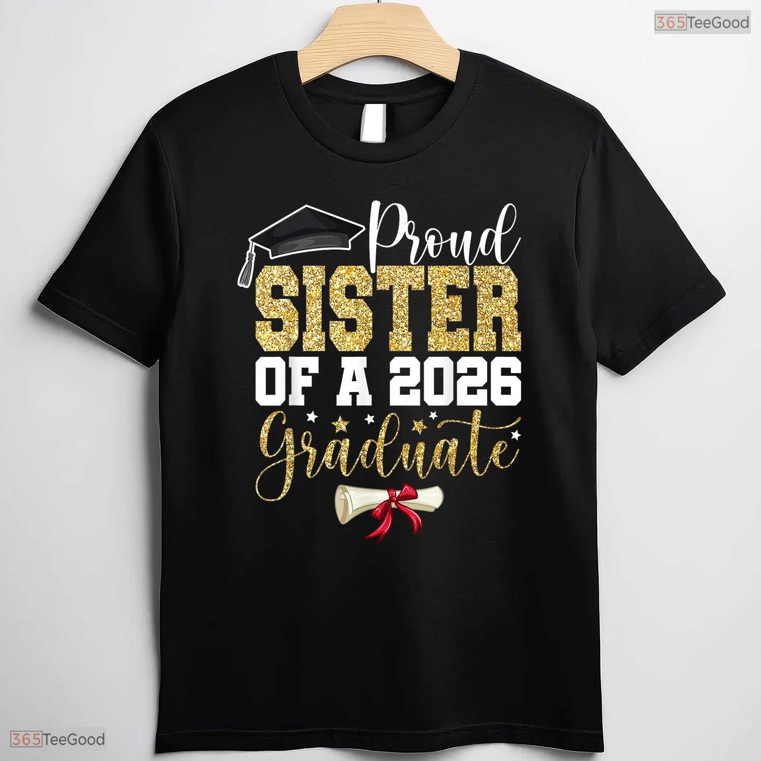 Supportive Proud Sister Of 2026 Senior Graduate Family Graduation 2026 T-Shirt