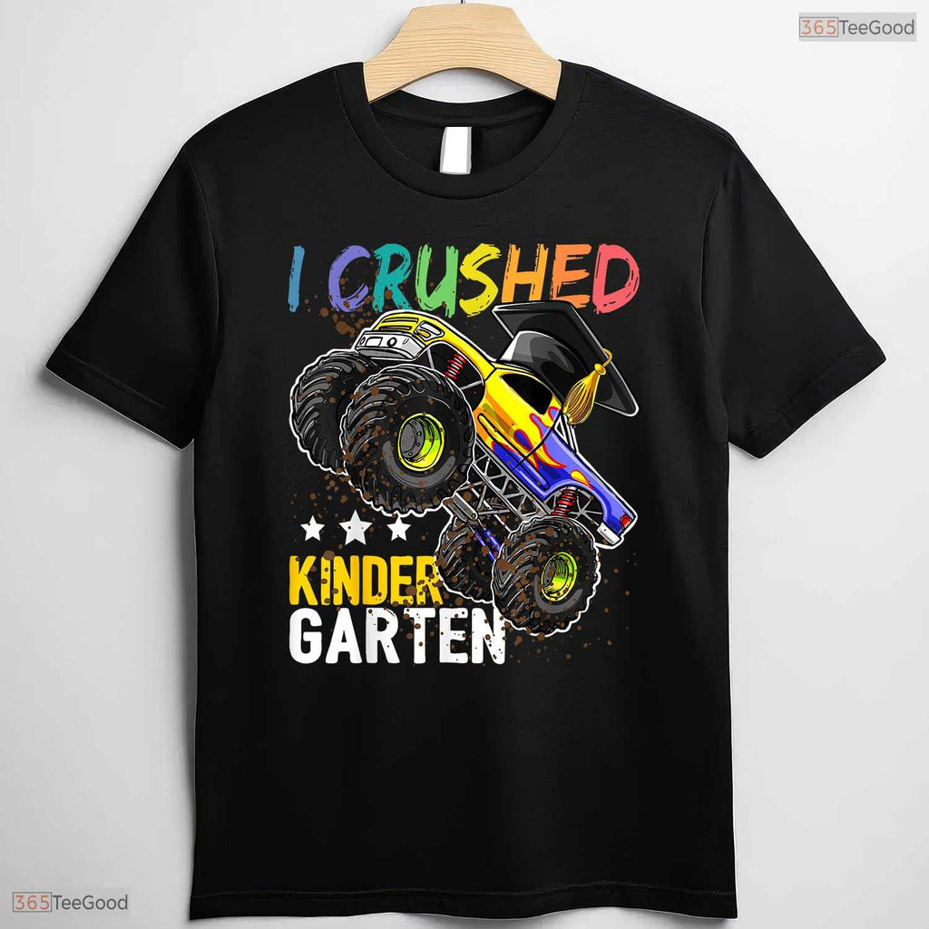 Epic I Crushed Kindergarten Big Truck Graduation Gift Boys Celebration Party T-Shirt