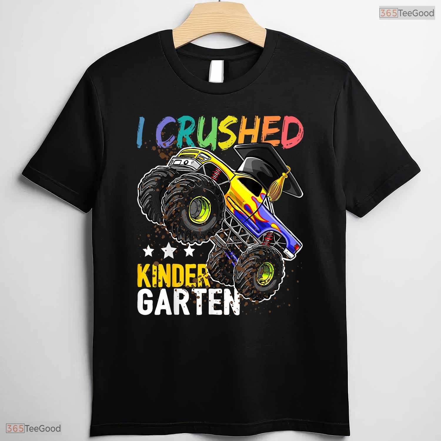Epic I Crushed Kindergarten Big Truck Graduation Gift Boys Celebration Party T-Shirt