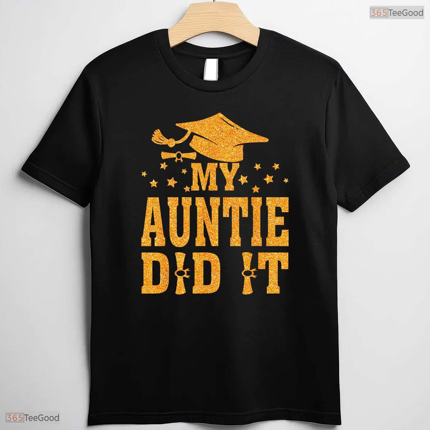 Supportive My Auntie Did It Graduation Graduated Niece And Nephew Celebration T-Shirt