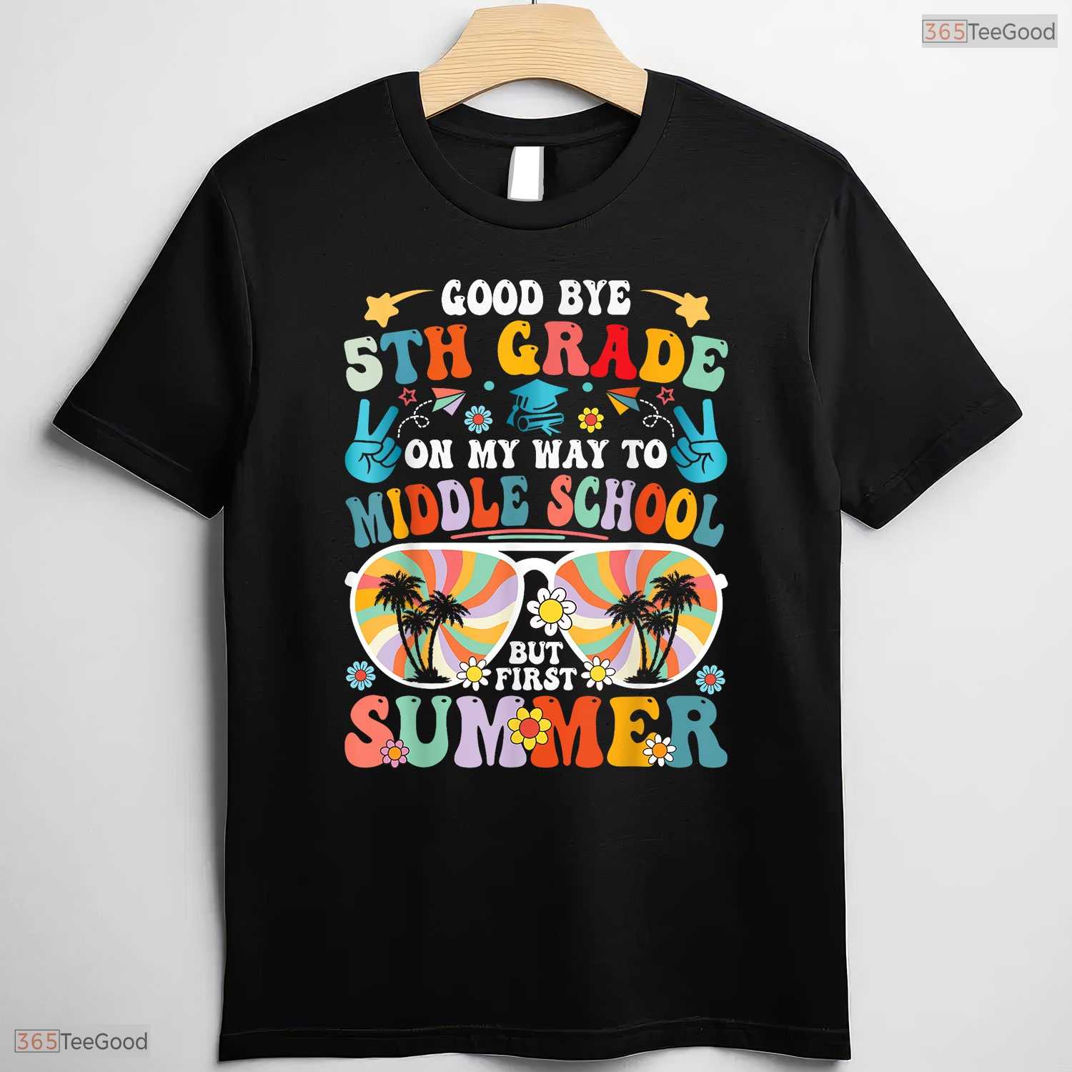 Fun Goodbye 5th Grade Last Day Of School Graduation To 6th Grade Transition T-Shirt