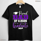 Proud Dad Of A Class Of 2026 Graduate High School Senior Matching Family T-Shirt
