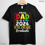 Funny Proud Dad Of A Class Of 2026 5th Grade Graduate Elementary Ceremony T-Shirt