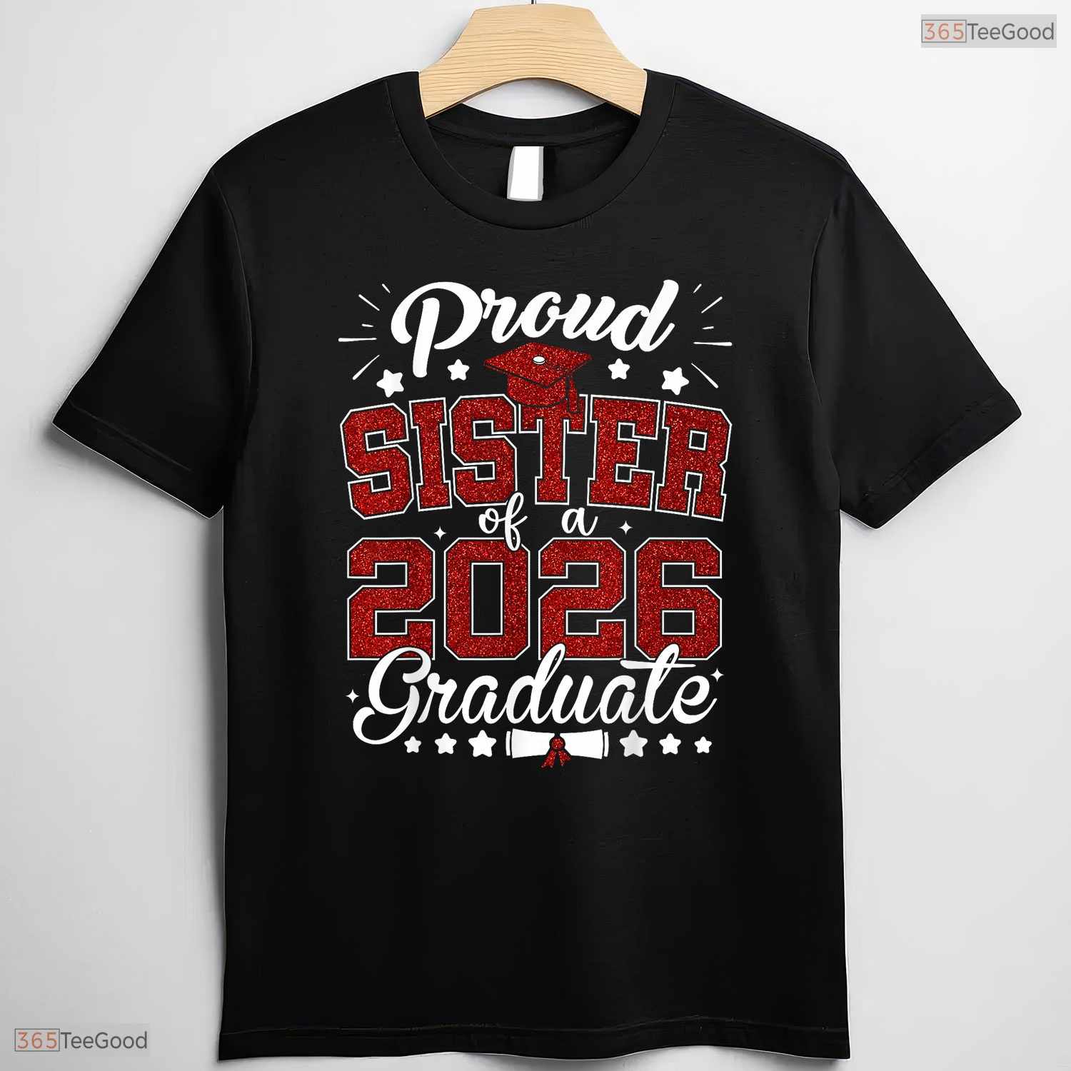 Proud Sister Of A 2026 Graduate High School Senior Matching Family T-Shirt