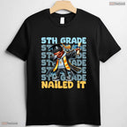 Dabbing Boy 5th Grade Nailed It Class Of 2025 Elementary Graduation T-Shirt