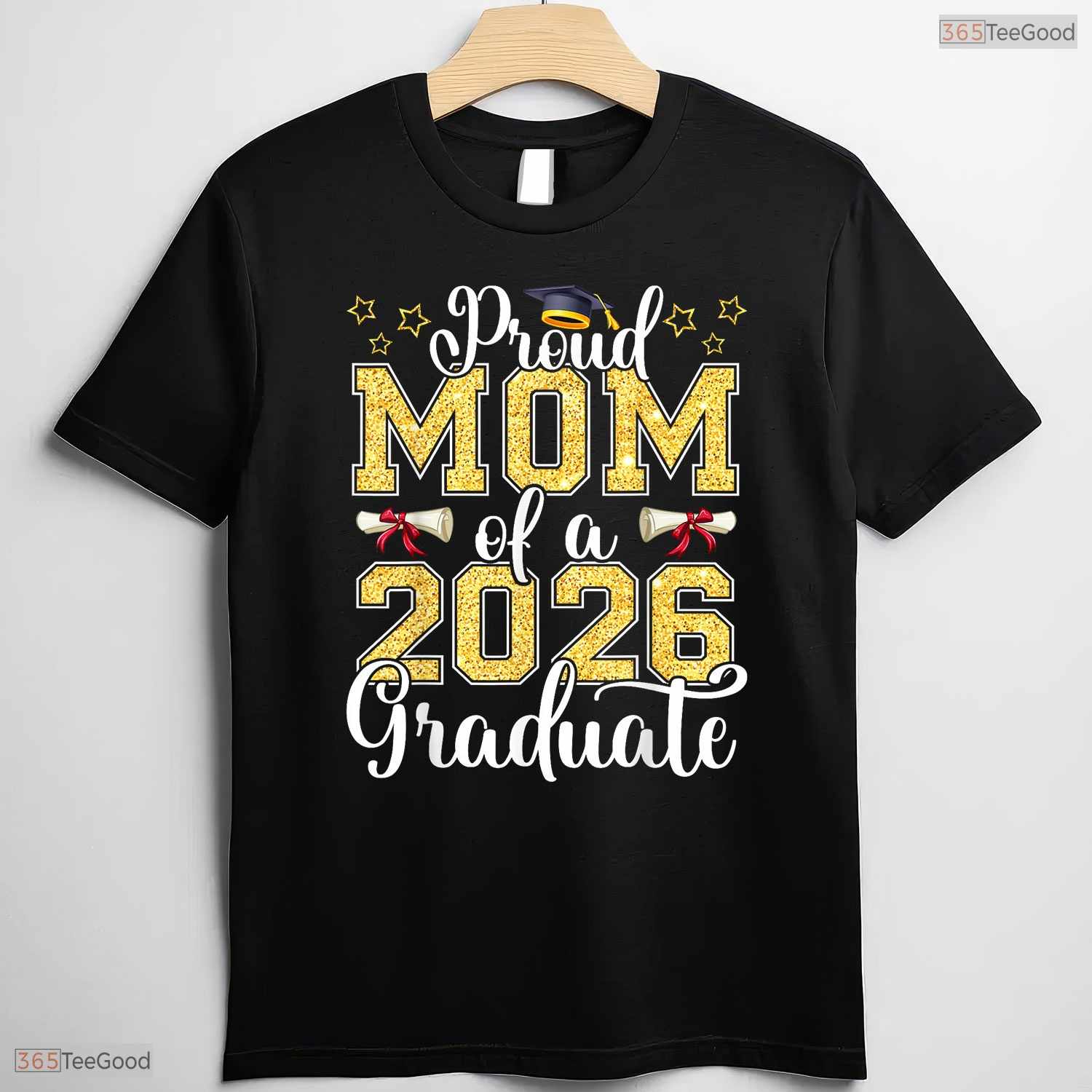 Proud Mother Of A 2026 Graduate Matching Family High School Ceremony T-Shirt