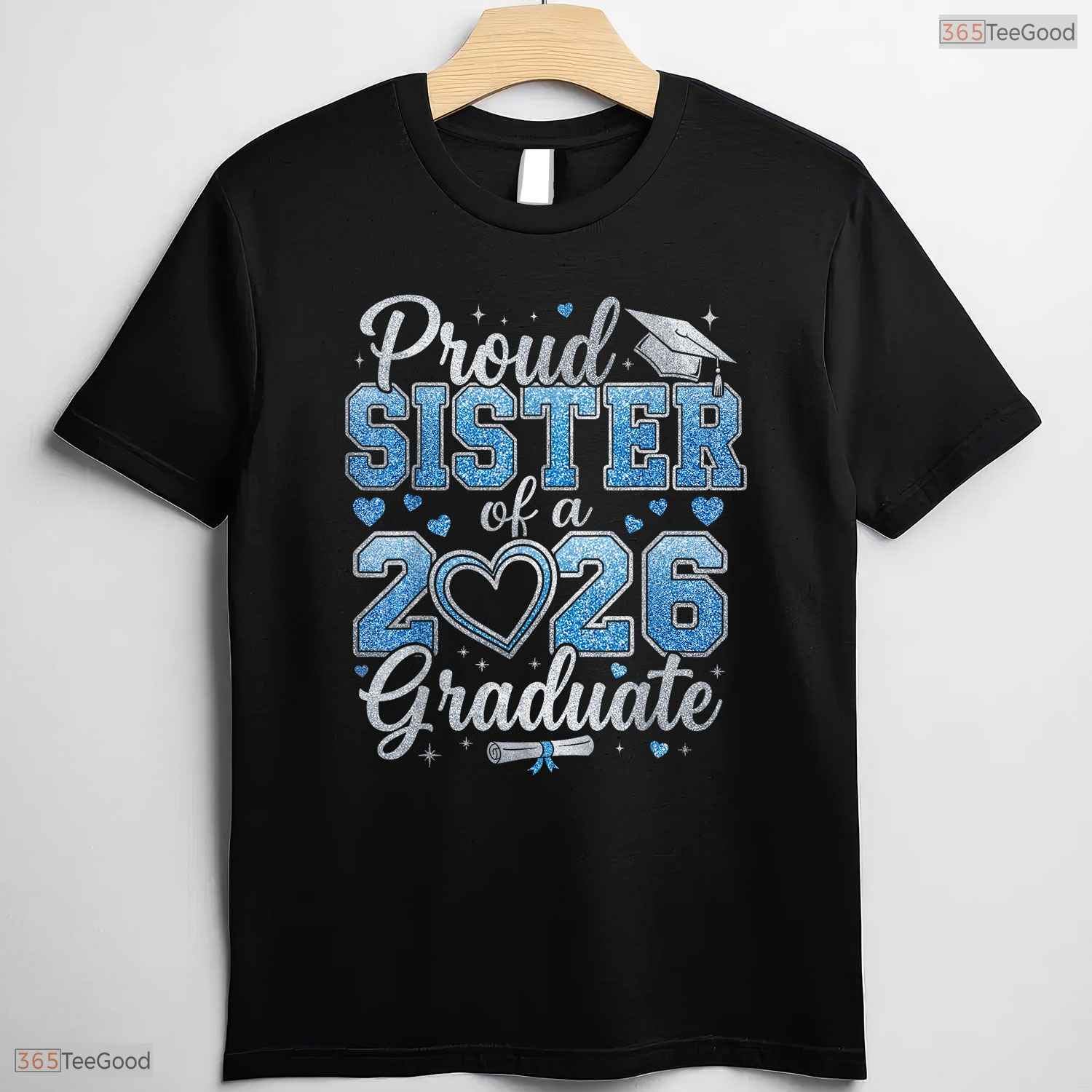 Proud Sister Of A Class Of 2026 Graduate Matching Siblings Graduation Shirt