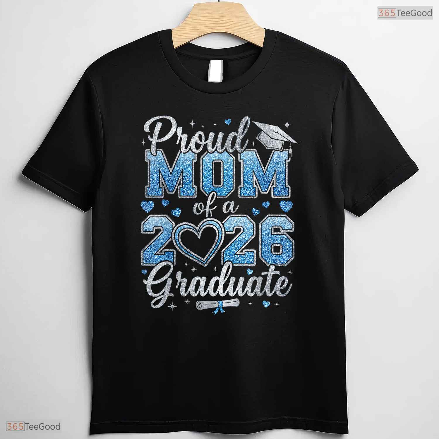 Proud Mom Of A Class Of 2026 Graduate Mother High School Senior Party T-Shirt